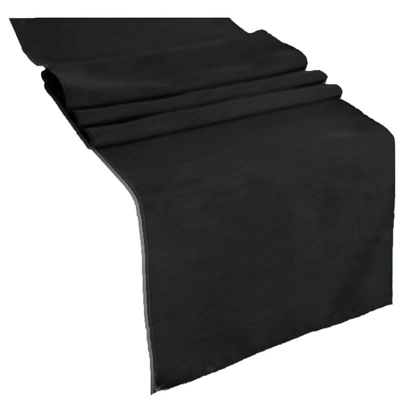 Table Runner ( Black ) Polyester 12x72 Inches Great Quality Tablecloth for all Occasions