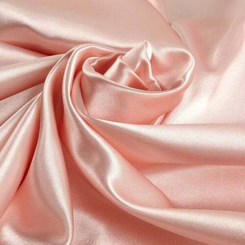 Stretch 60" Charmeuse Satin Fabric - BLUSH - Super Soft Silky Satin Sold By The Yard