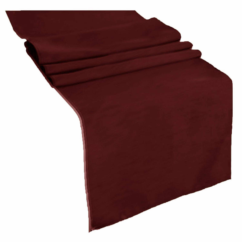 Table Runner ( Burgundy ) Polyester 12x72 Inches Great Quality Tablecloth for all Occasions