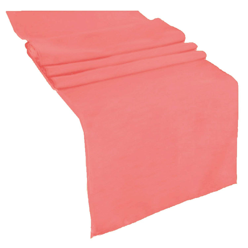 Table Runner ( Coral ) Polyester 12x72 Inches Great Quality Tablecloth for all Occasions