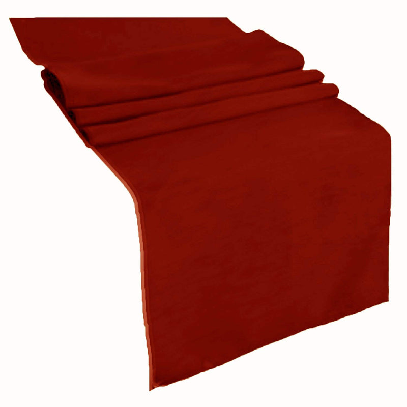 Table Runner ( Cranberry ) Polyester 12x72 Inches Great Quality Tablecloth for all Occasions