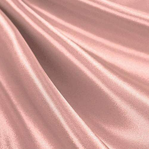 Stretch 60" Charmeuse Satin Fabric - DUSTY ROSE - Super Soft Silky Satin Sold By The Yard