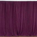 5 Feet x 10 Feet EggPlant Polyester Poplin Backdrop Drape Curtains, Photography Event Decor 1 Pair