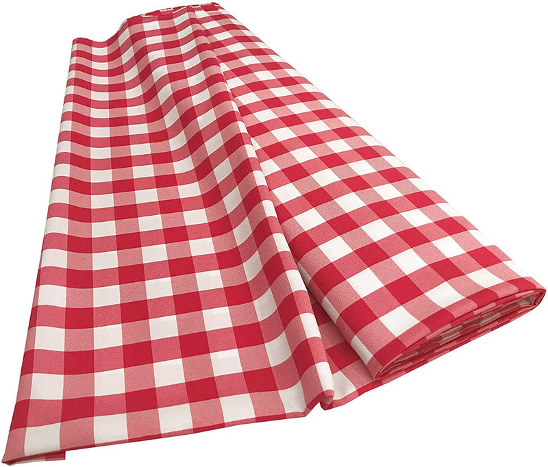 Checkered Poplin - Fuchsia - Polyester Poplin Flat Fold Solid Color 60" Fabric Bolt By Yard