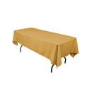 Gold 60" Rectangular Tablecloth Polyester Rectangular Cloth Table Covers for All Events