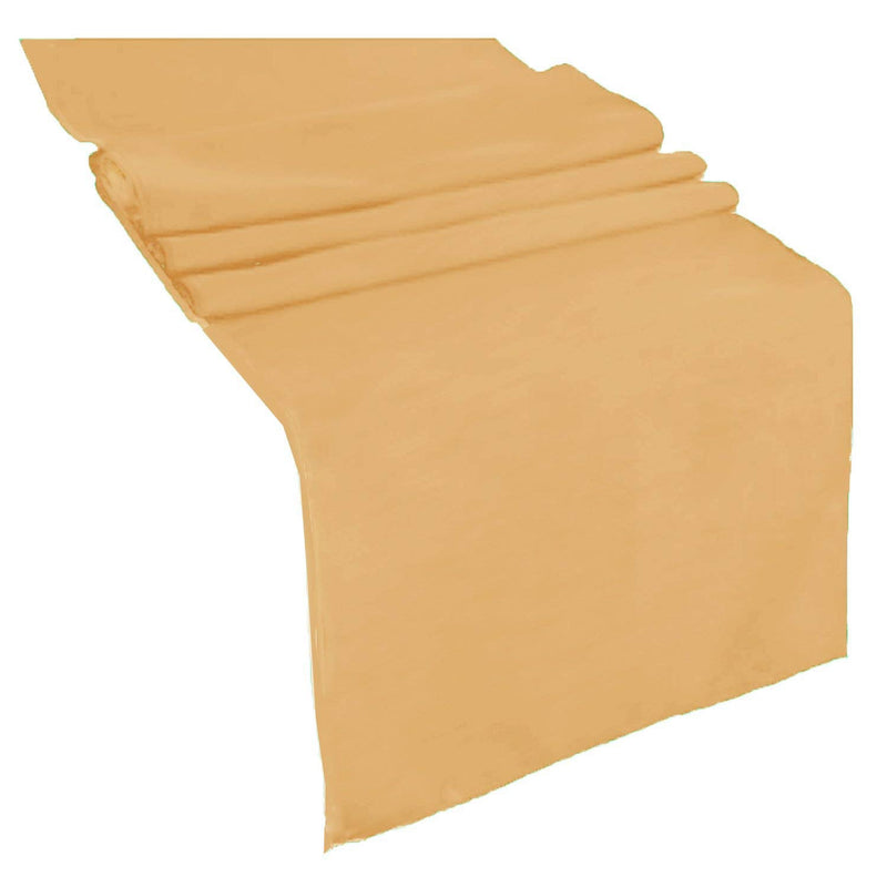 Table Runner ( Gold ) Polyester 12x72 Inches Great Quality Tablecloth for all Occasions