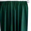 5 Feet x 10 Feet - Hunter Green Polyester Poplin Backdrop Drape Curtains, Photography Decor 1 Pair