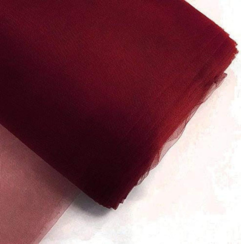 Tulle Bolt Fabric - Burgundy - 54" - 40 Yard 100% Polyester Fabric Tulle Fabric Bolt Roll