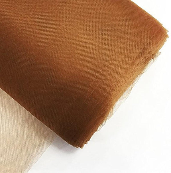 Tulle Bolt Fabric - Brown - 54" - 40 Yard 100% Polyester Fabric Tulle Fabric Bolt Roll