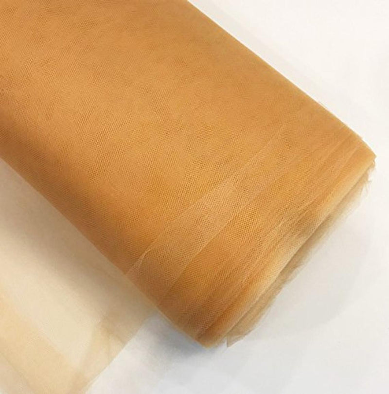 Tulle Bolt Fabric - Gold - 54" - 40 Yard 100% Polyester Fabric Tulle Fabric Bolt Roll
