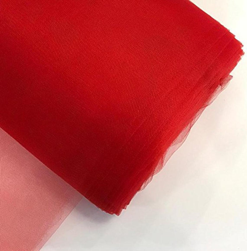 Tulle Bolt Fabric - Red - 54" - 40 Yard 100% Polyester Fabric Tulle Fabric Bolt Roll