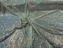 Mini Glitz Sequins - Hologram Silver - Stretch Shiny Sequins Mesh Fabric Sold By The Yard