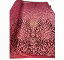 Leaf Design Sequin Fabric - Burgundy - 4 Way Stretch Embroidered Elegant Fabric By The Yard