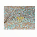Velvet Stretch Sequins - Aqua Sequins On Nude Velvet - 2 Way Stretch Velvet Fabric 58/60”