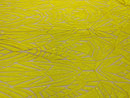 Geometric Fabric - Yellow - Geometric Sequins Pattern Design 4 Way Stretch Sold By Yard