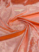 Snake Stretch Velvet - Coral  - 58/60" Stretch Velvet Fabric with Snake Print By Yard