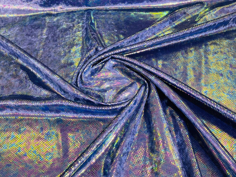 Snake Stretch Velvet - Iridescent Purple - 58/60" Stretch Velvet Fabric with Snake Print By Yard