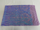 Paisley Sequin Fabric - Iridescent Lilac - Line Pattern 4 Way Stretch Elegant Fabric By The Yard
