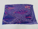 Iridescent Damask Sequins Fabric - Lilac / Lavender - 4 Way Stretch Sequins Fabric on Mesh By Yard