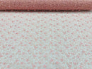 Metallic Floral Lace Fabric - Pink - Embroidered  Flower Design on Lace Mesh Fabric By Yard