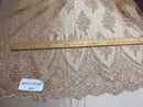 Lace Fabric By The Yard French Design Embroidered Mesh For Bridal Wedding Dress Champagne