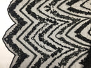 Lace  Fabric - By The Yard Black Mesh Bridal Veil Beaded & Sequins Wedding Decorations