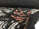 Lace  Fabric - By The Yard Black Mesh Bridal Veil Beaded & Sequins Wedding Decorations
