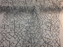 4 Way Stretch Geometric Sequins Silver Mesh Lace Fabric Dress Fashion Sold By The Yard