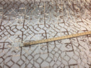 4 Way Stretch Geometric Sequins Mocha Mesh Lace Fabric Dress Fashion Sold By The Yard