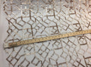 4 Way Stretch Geometric Sequins Mocha Mesh Lace Fabric Dress Fashion Sold By The Yard