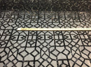 4 Way Stretch Geometric Sequins Black Mesh Lace Fabric Dress Fashion Sold By The Yard