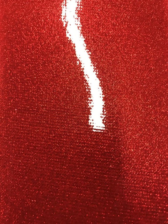 Vinyl Fabric - Red Shiny Sparkle Glitter Leather PVC - Upholstery By The Yard