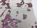 Mermaid Sequins Fabric 2 Way Stretch Shiny Reversible Dusty Rose-White By Yard