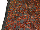 Fabric 4 Way Stretch  - Iridescent Orange Sequins - Embroidered Lace Fabric By The Yard