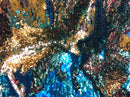 Flip Up Sequins Reversible Turquoise Shiny-Gold Sequins Fabric Nightgowns-Prom Gown By The Yard