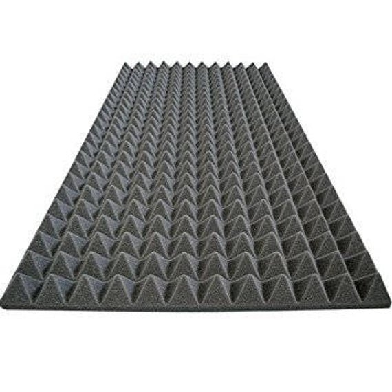6 Pack 24"X 48"X 2" Pyramid Soundproof Foam Acoustic Panel Absorption Studio Treatment Wall Panel
