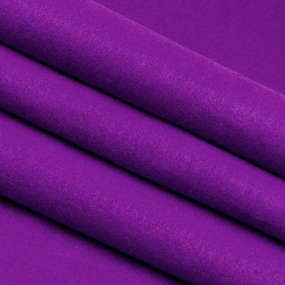 Flic Flac - 72" Wide Acrylic Felt Fabric - Plum -  Sheet For Projects Sold By The Yard