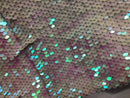 White iridescent Sequins Flip Up Sequins Reversible Sequins Fabric Nightgowns-Prom Gowns By Yard