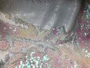 White iridescent Sequins Flip Up Sequins Reversible Sequins Fabric Nightgowns-Prom Gowns By Yard