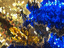 Flip Up Sequins Reversible By The Yard Gold Shiny-Royal Blue Sequins Fabric ,Nightgowns-Prom-Gown