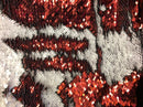 Flip Up Sequins Reversible Red Shiny-Matte White Sequins Fabric Nightgowns-Prom Gown By The Yard