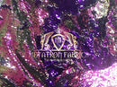 Sequins Fabric Iridescent Purple Flip Up 2 Way Stretch Shiny Reversible,Nightgowns-Prom By Yard