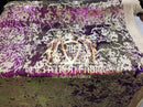 Velvet 4 Way Stretch Shiny Reversible Sequins Fabric Iridescent Purple/Purple On Velvet By Yard