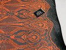 4 Way Stretch Fabric - Neon Orange - Fancy Pattern Design Sequins Fashion Fabric Mesh By Yard