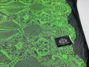 4 Way Stretch Fabric - Neon Green - Fancy Pattern Design Sequins Fashion Fabric Mesh By Yard