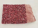 Velvet Stretch Sequins - Dusty Rose - Sequins 2 Way Stretch Velvet Fabric 58/60”