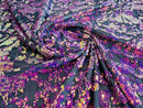 Iridescent Sequins Fabric - Purple - Two Tone Sequins Fabrics By Yard