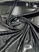 Snake Stretch Velvet - Black - 58/60" Stretch Velvet Fabric with Snake Print By Yard