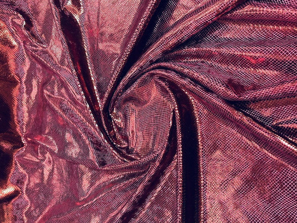 Snake Stretch Velvet - Burgundy - 58/60" Stretch Velvet Fabric with Snake Print By Yard