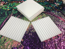 Wedge Foam Acoustic - White Studios Sound Absorption Wall 1"X 12"X 12" (96 Pack)